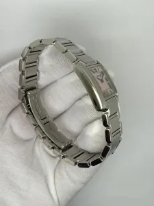 Cartier Tank Française Ladies 20×25mm Stainless Steel Pink Mother of Pearl Dial 2384 2007