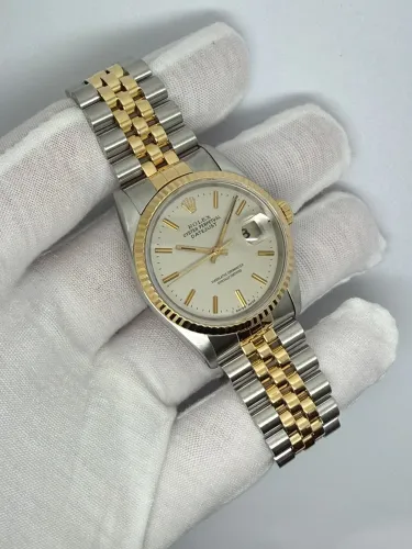Rolex Datejust 36mm Steel & 18ct Yellow Gold Grey Dial 16233 1992