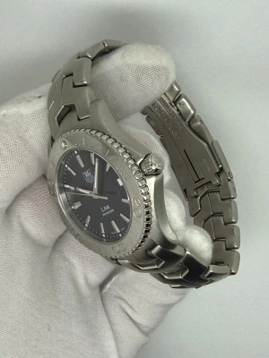 TAG Heuer Link Quartz 39mm Stainless Steel Blue Dial Bracelet WJ1112 2000s