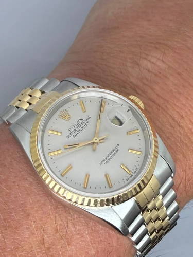 Rolex Datejust 36mm Steel & 18ct Yellow Gold Grey Dial 16233 1992