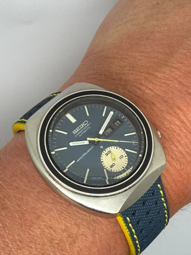Seiko Automatic Chronograph Blue Dial 6139-8002 1971