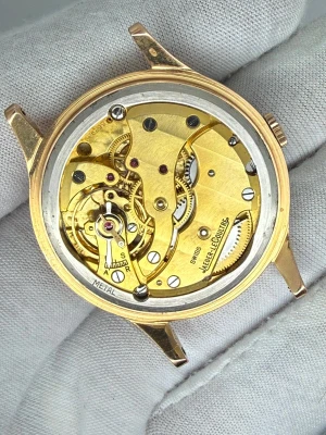 Jaeger-LeCoultre Jumbo Manual Wind 37mm 18ct Rose Gold Black Dial JLC 449 1940s/1950s