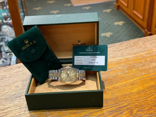 Rolex Oyster Perpetual Datejust 36mm Stainless Steel & 18ct Yellow Gold Champagne Dial Jubilee Bracelet 16013 1980