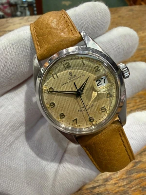 Rolex Tudor Prince Oysterdate 34mm Stainless Steel Honeycomb Dial 7944 1950s