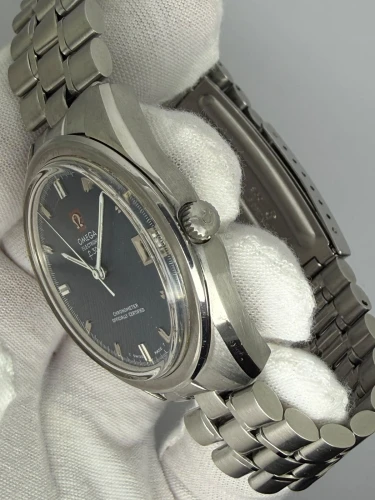 Omega Electronic f300 Chronometer 36mm Blue Dial 198.001 1971