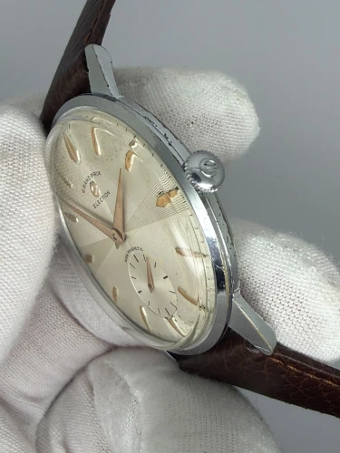 Election Grand Prix Vintage Manual Wind Jumbo 38mm 17 Jewel Swiss Watch 1950s