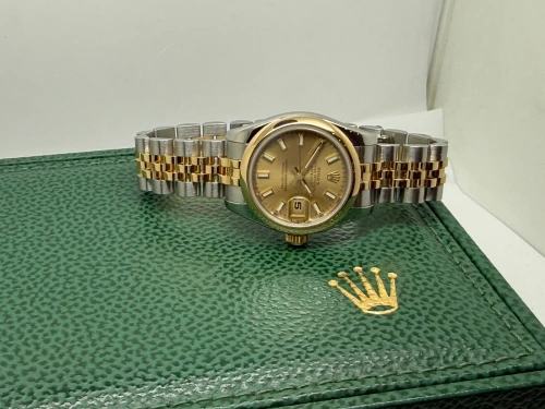 Rolex Oyster Perpetual Datejust Ladies 26mm Stainless Steel & 18ct Yellow Gold Champagne Dial 179163 2006