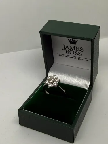 Diamond Ring 18ct White Gold 1.02ct Round Brilliant Cut G/SI