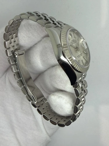 Rolex Oyster Perpetual Datejust Ladies 28mm Stainless Steel & 18ct White Gold Silver Dial 279174 2026