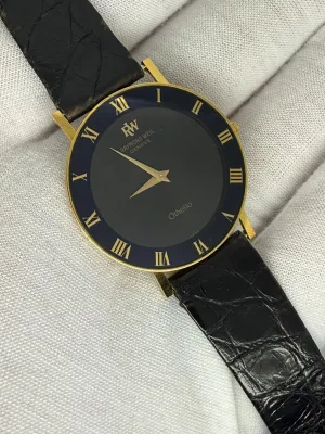 Raymond Weil Othello Quartz 18ct Gold Plated Ultra Thin Case 124 1990