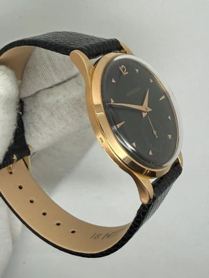 Jaeger-LeCoultre Jumbo Manual Wind 37mm 18ct Rose Gold Black Dial JLC 449 1940s/1950s