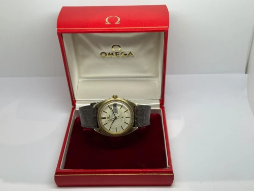 Omega Constellation Automatic Chronometer 35mm Gold Capped Silver Linen Dial 168.029 1968