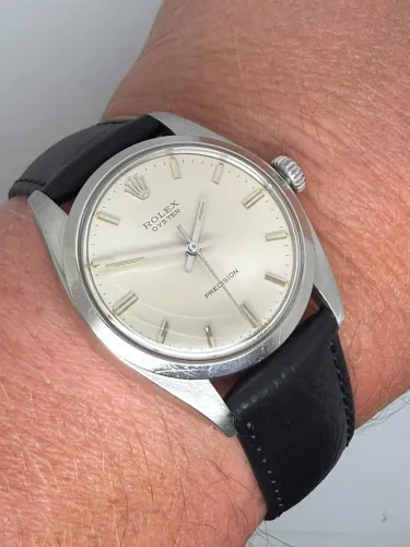 Rolex Oyster Precision 34mm Stainless Steel Silver Sunburst Dial 6426 1972