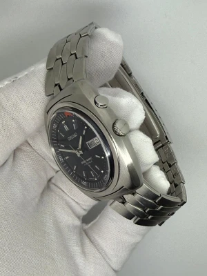 Seiko Bell-Matic Automatic Alarm 39mm Stainless Steel Navy Blue Dial 4006-6031 1973