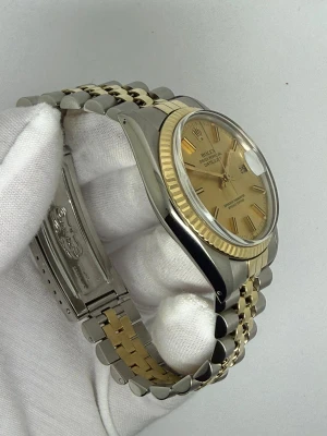 Rolex Oyster Perpetual Datejust 36mm Stainless Steel & 18ct Yellow Gold Jubilee Champagne Dial 16013 1979