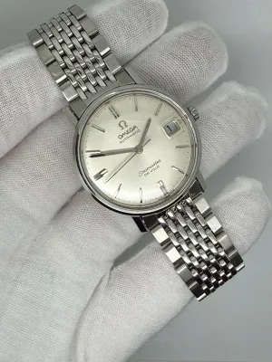 Omega Seamaster DeVille Automatic 34mm Stainless Steel Silver Dial Beads of Rice Bracelet 166.020SP 1967