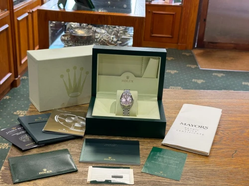 Rolex Datejust 31mm Stainless Steel & 18ct White Gold Pink Diamond Dial 178274 2014
