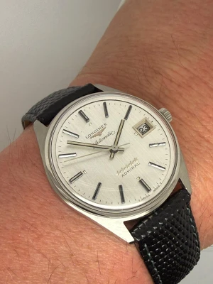 Longines Admiral Automatic 34mm Stainless Steel Silver Linen Dial 8181-1 1967