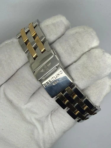 Breitling Cockpit 41mm Steel & 18ct Yellow Gold Silver Dial B49350 2008
