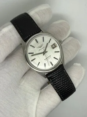 Longines Admiral Automatic 34mm Stainless Steel Silver Linen Dial 8181-1 1967
