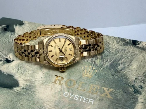 Rolex Oyster Perpetual Datejust Ladies 26mm 18ct Yellow Gold Champagne Dial 6917 1981