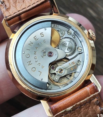 Longines Automatic 35mm 18ct Yellow Gold Silver Dial 7238 1960