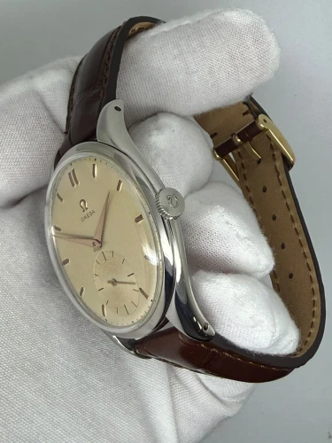 Omega Jumbo Manual Wind Vintage Wristwatch 37mm Stainless Steel Silver Dial 2580/2505 1947
