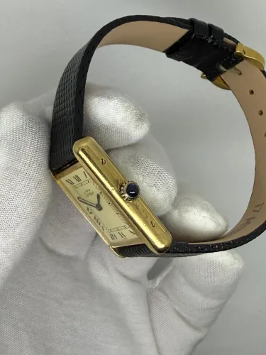 Cartier Must de Cartier Tank Manual Wind 23x31mm Vermeil Silver Gold Plated 1970s/1980s