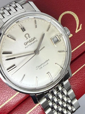 Omega Seamaster DeVille Automatic 34mm Stainless Steel Silver Dial Beads of Rice Bracelet 166.020SP 1967
