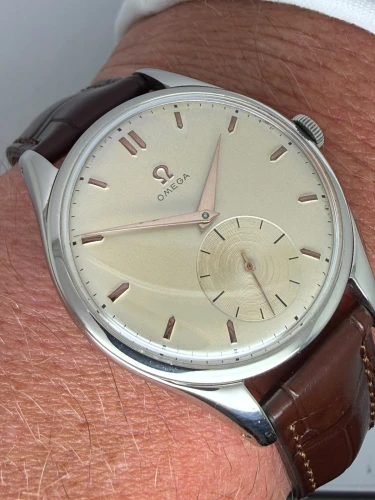 Omega Jumbo Manual Wind Vintage Wristwatch 37mm Stainless Steel Silver Dial 2580/2505 1947