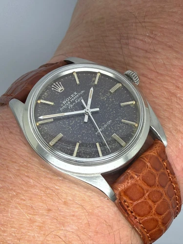 Rolex Oyster Perpetual Air-King 34mm Dark Blue Galaxy Patina Dial 5500 1964