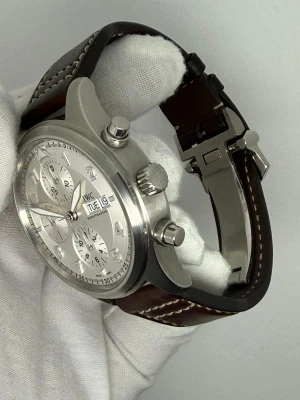 IWC Pilot Spitfire Chronograph 42mm Stainless Steel Silver Dial Day-Date Circa 2012 IW371702