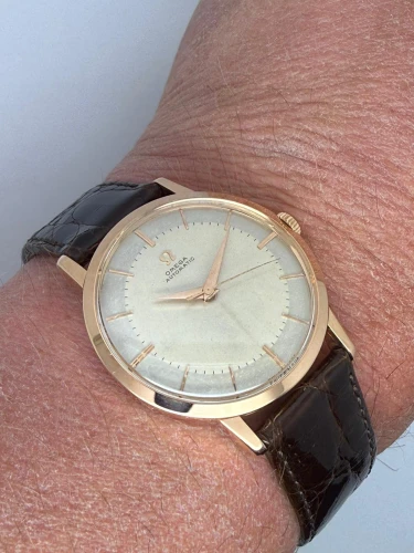Omega Automatic 35mm 18ct Rose Gold Champagne Dial Calibre 501 2898 SC 1957