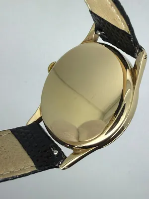 Omega Manual Wind Vintage 34mm 9ct Gold Small Seconds Dial Dennison Case 1950
