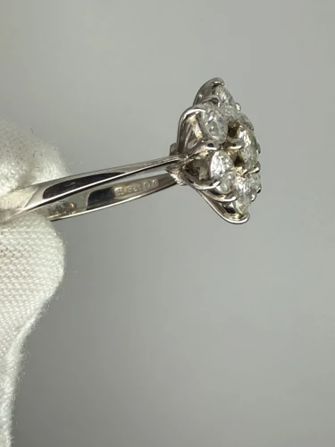 Diamond Ring 18ct White Gold 1.02ct Round Brilliant Cut G/SI