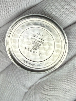 Tissot Antimagnetique Manual Wind 34mm Stainless Steel Patina Dial 6445-4 1940s