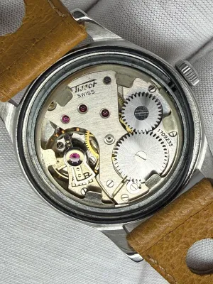 Tissot Antimagnetique Manual Wind 34mm Stainless Steel Patina Dial 6445-4 1940s