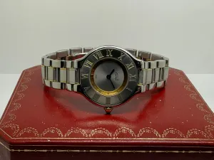 Cartier Must de Cartier 21 28mm Stainless Steel & Gold 1340 1990s