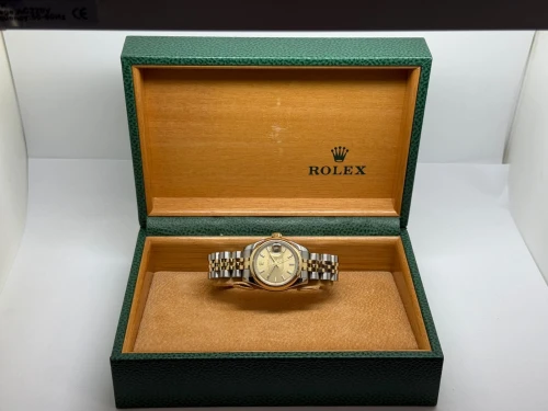 Rolex Oyster Perpetual Datejust Ladies 26mm Stainless Steel & 18ct Yellow Gold Champagne Dial 179163 2006