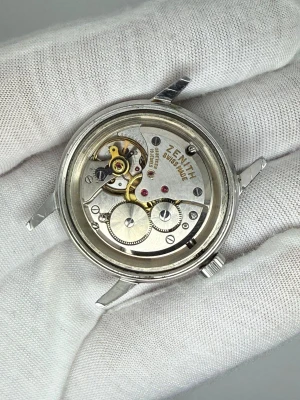 Zenith Manual Wind 36mm Stainless Steel Silver Dial Patina 077.A.994 1960s