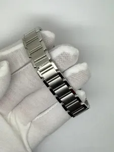 Cartier Tank Française Ladies 20×25mm Stainless Steel Pink Mother of Pearl Dial 2384 2007