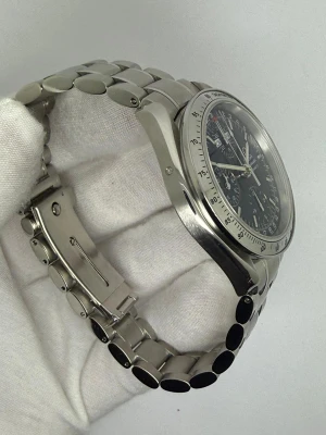 Omega Speedmaster Automatic Triple Date Speedy Reduced 39mm Stainless Steel Blue Chronograph Dial Tachymetre Bezel 35238000 2005