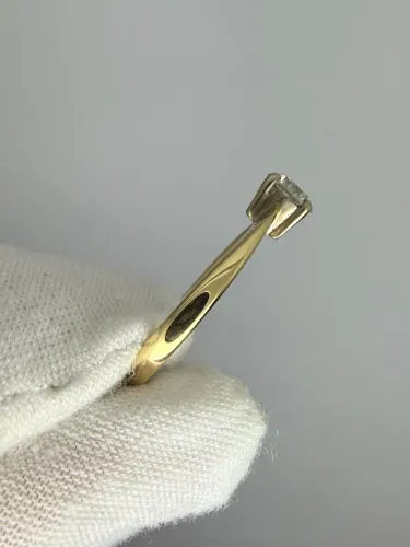 18ct Yellow Gold Diamond Solitaire Ring 0.50ct Round Brilliant Cut Size M