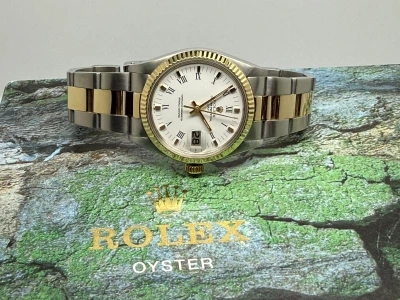 Rolex Oyster Perpetual Date 34mm Stainless Steel & 18ct Yellow Gold Oyster Bracelet 1500 1980