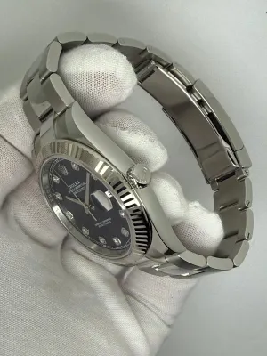 Rolex Datejust 41mm Stainless Steel & 18ct White Gold Blue Diamond Dial Oyster Bracelet 126334 2026 Brand New