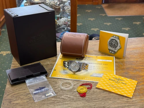 Breitling Cockpit 41mm Steel & 18ct Yellow Gold Silver Dial B49350 2008