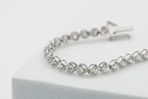 18ct White Gold Diamond Bracelet – 2.00ct Natural Brilliant Cut Diamonds