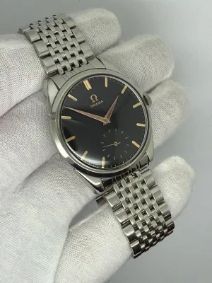 Omega Manual Wind 34.5mm Stainless Steel Gloss Black Dial 2900-4 1958