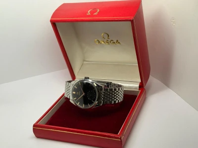 Omega Manual Wind 34.5mm Stainless Steel Gloss Black Dial 2900-4 1958