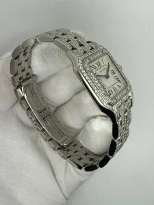 Cartier Panthère Medium 27mm Stainless Steel Diamond Set Silver Dial WSPN007 2025